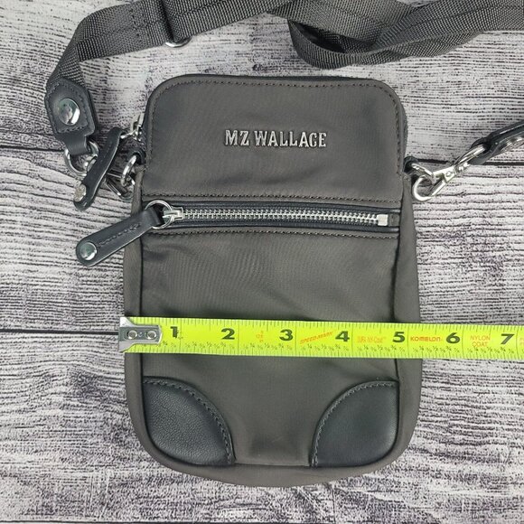 MZ Wallace Micro Crossbody Gray Silver Hardware (no chain) - Picture 5 of 6